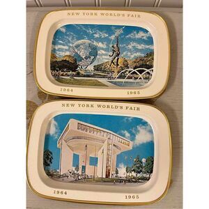 Vintage New York Worlds Fair trays 1964/1965